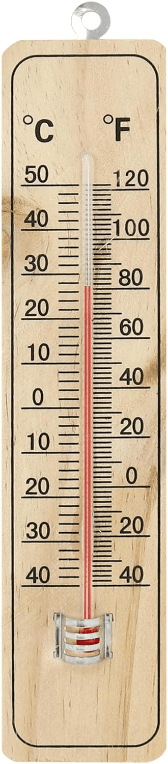 Wooden case Wall Thermometer Indoor Glass Thermometer.