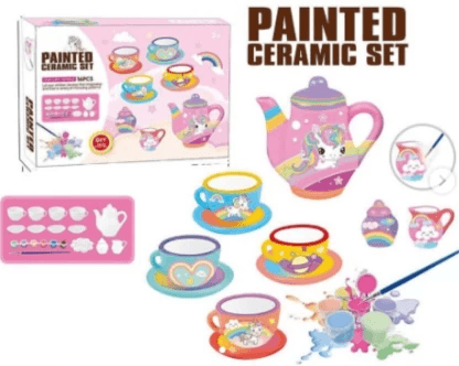 Porcelain Tea Party Set for Little Kids, Toddlers.