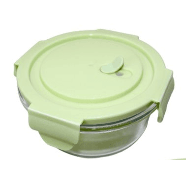 650ml Leak-Proof Glass Round Food Containers