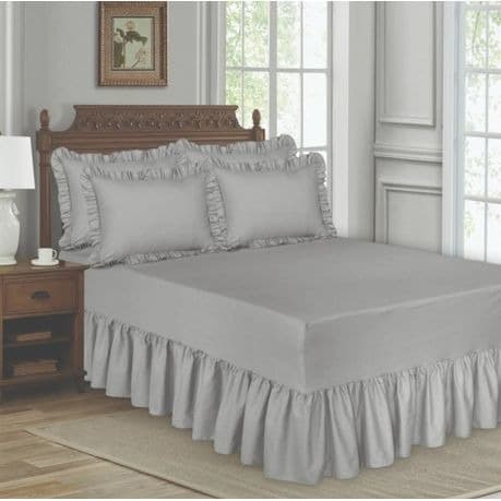Frilled Valance Fitted Sheet-Easybed sheet Set polyster - 5 Pack - Queen