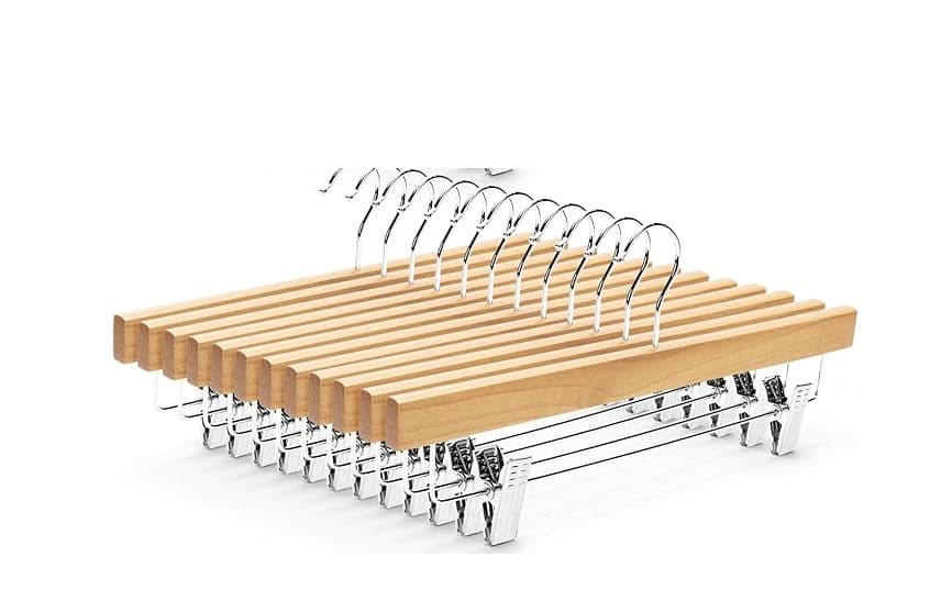 Metal and Wood Clip Hnagers - Set of 24