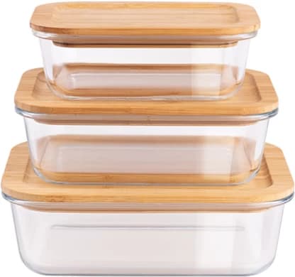 Multi-Size Borosilicate Glass Rectangular Lunch Box