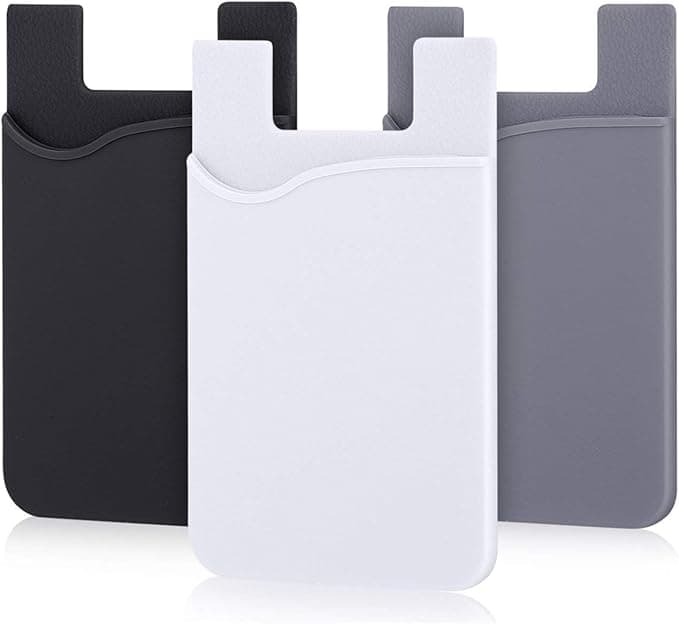 Silicon Phone Card Holder-3Pcs - White