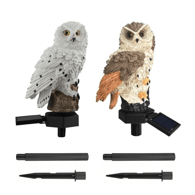 Solar Light Outdoor, Garden Decoration Owl Light - Set of 2