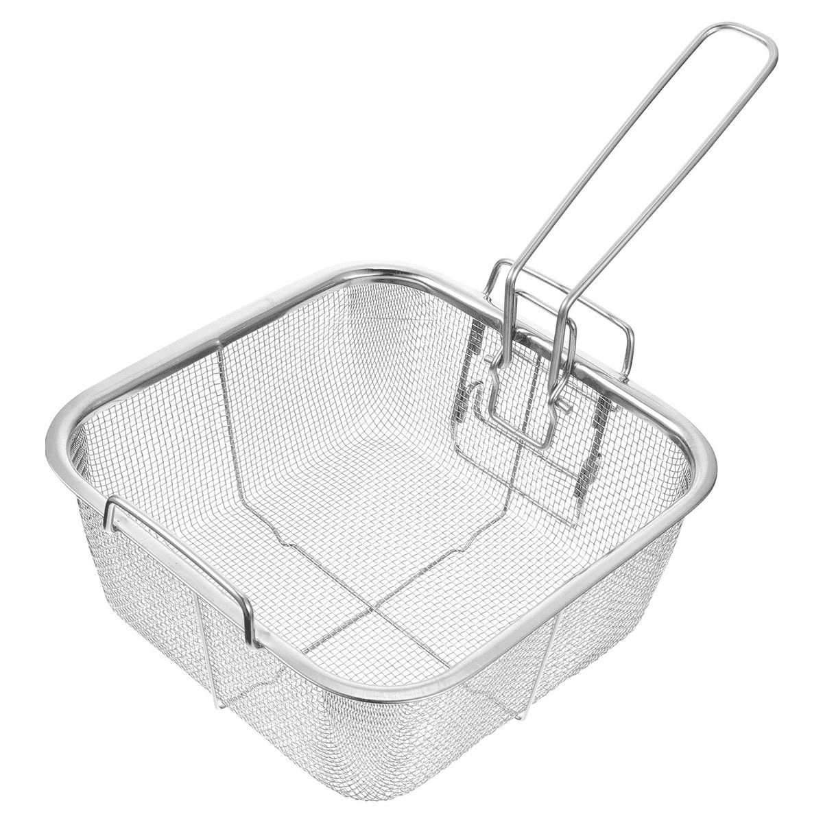 Kitchenware Chip Basket Oil Strainer with Handle - Silver - M