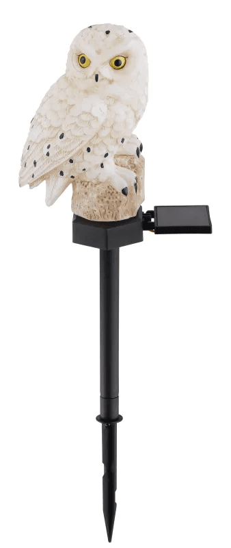 2Piece Solar Light Outdoor Waterproof Garden Decoration Owl Ligh - White.