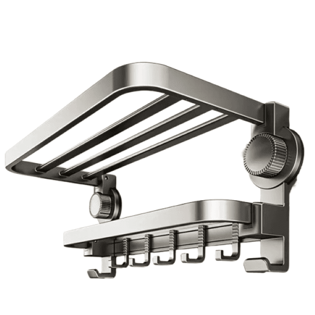 SamMag Biz Towel Shelf Suction Cup Free Bathroom, Storage Rack 60cm