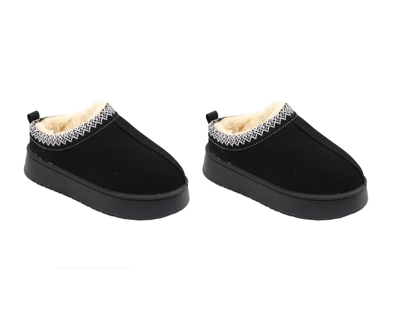 Women's Slippers -Black Size:5