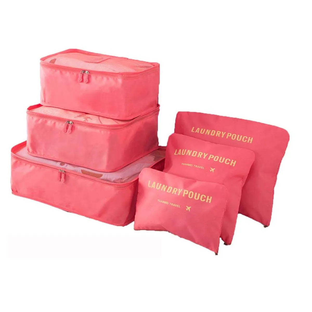 Luggage Packing Organizer Travel Organizer with Double Zipper - Red