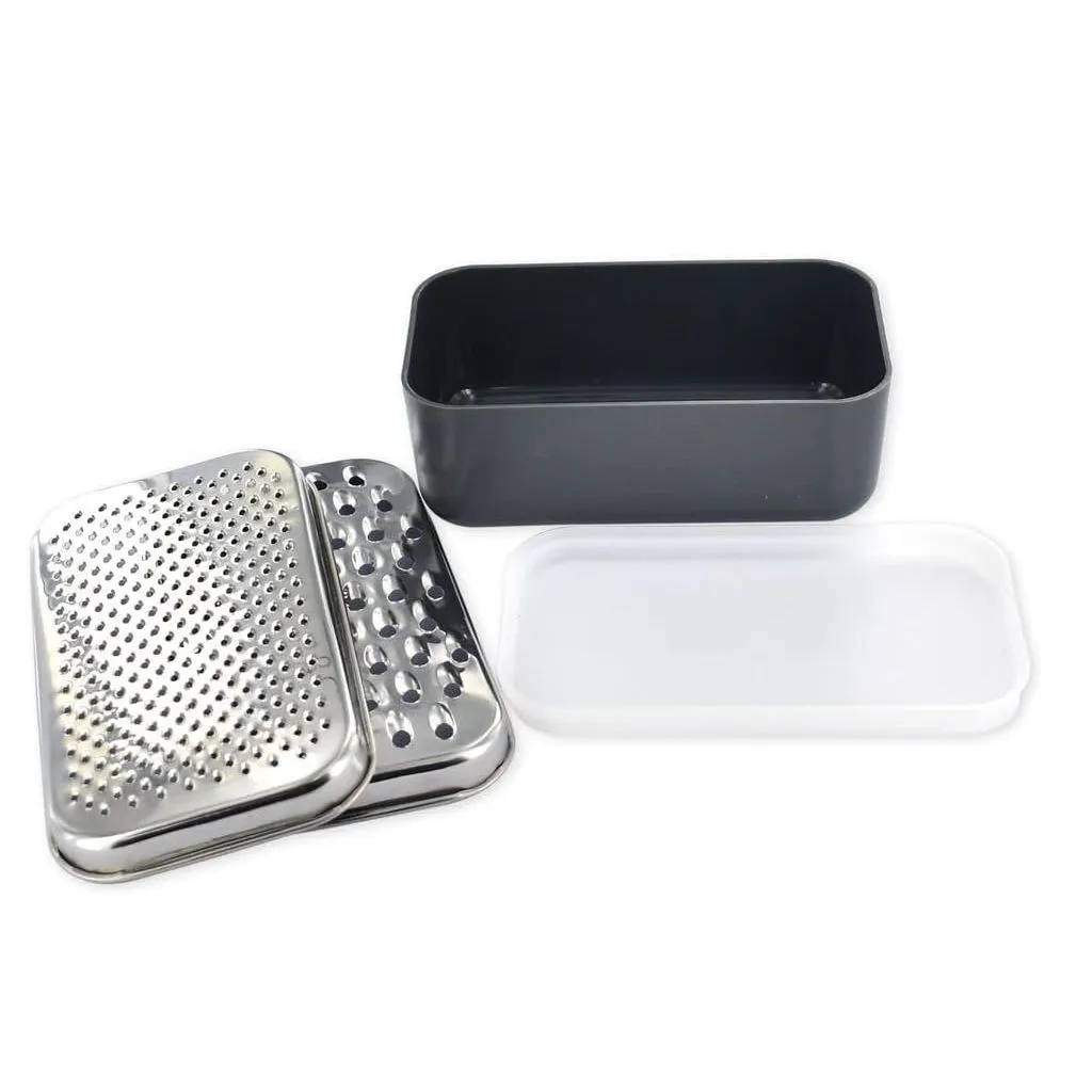 FI- 2 Blades Metal Grater Plastic Container