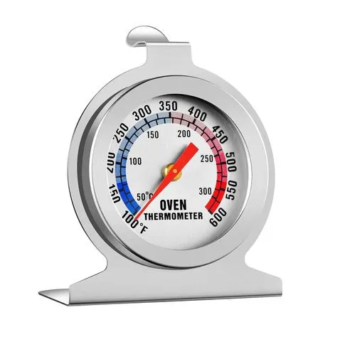 Oven Thermometer 600 F - Dual Scale Stainless Steel - Universal