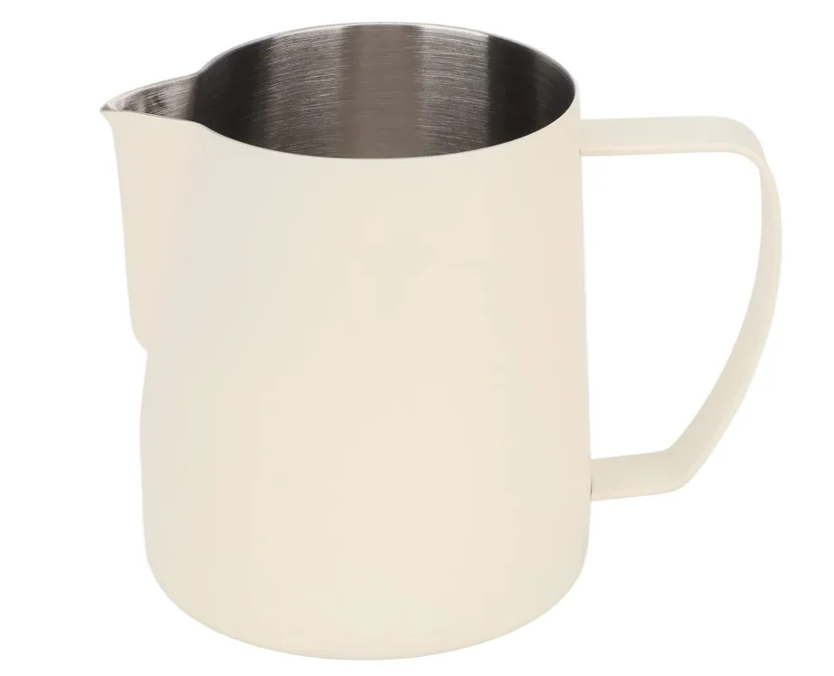 350ml Stainless Steel Coffee Milk Frothing Cup-measuring cup, white