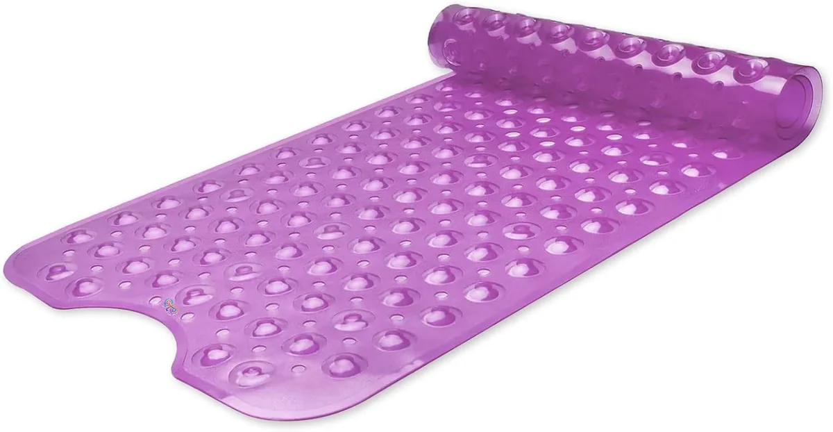 Non-Slip Bath Mat with Suction Cups Purple