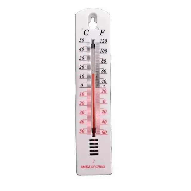 Metal Case Protective Kerosene Liquid Filled Glass Wall Hung Thermometer